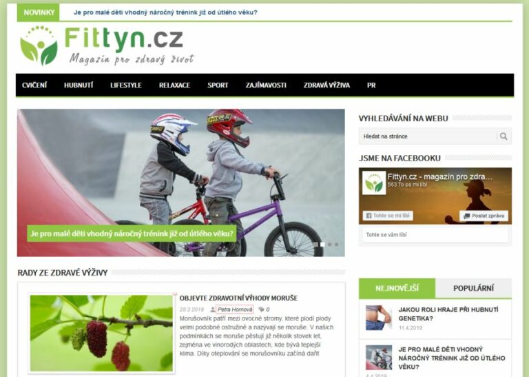 Publikace článku na lifestyle magazínu fittyn.cz