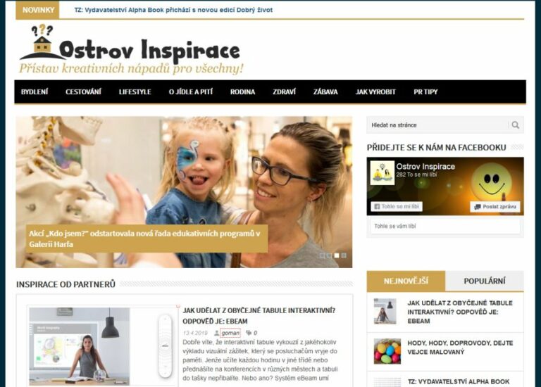 Publikace článku v magazínu Ostrov Inspirace