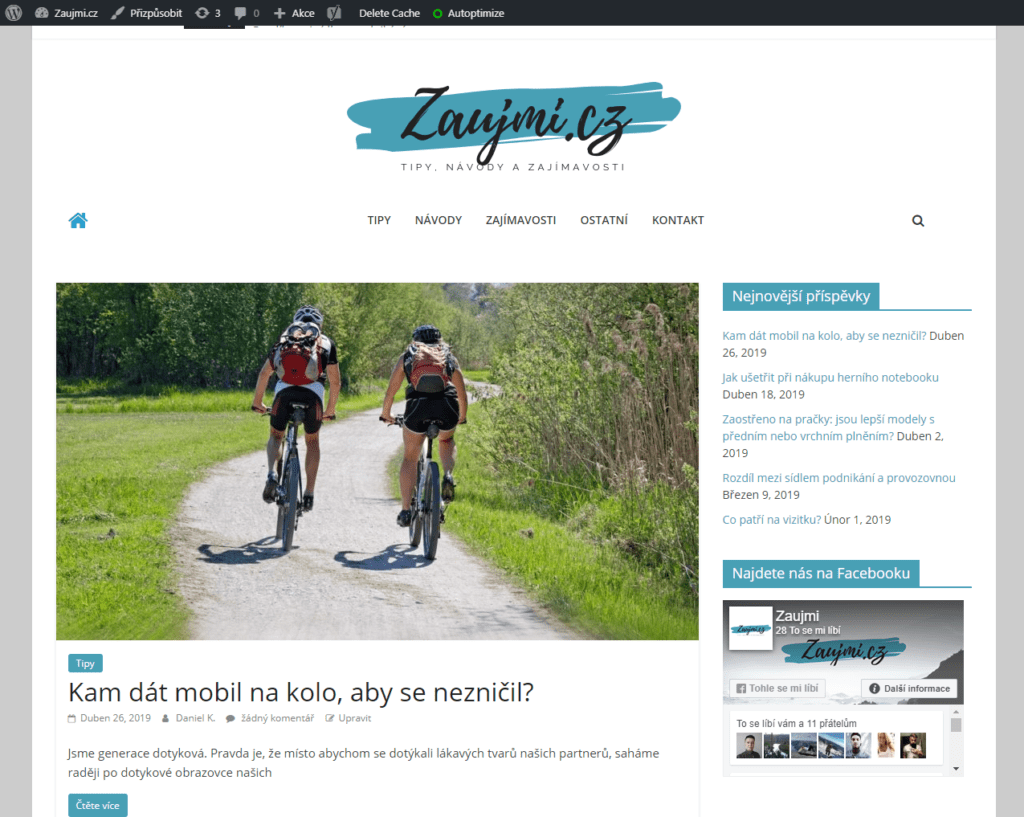 Zveřejnění PR článku na inspirativním magazínu Zaujmi