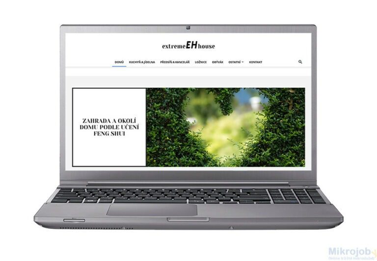 Publikace a tvorba článků na magazínu o bydlení www.extremehouse.cz