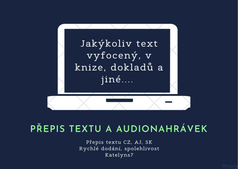 Přepis textu a audionahrávek