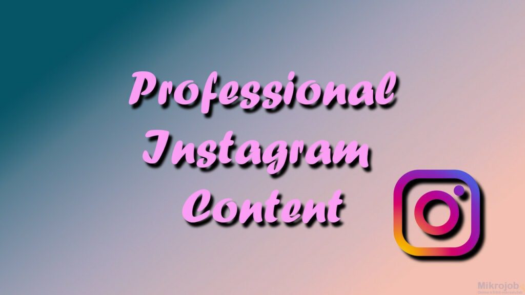 Profesionální Instagram content