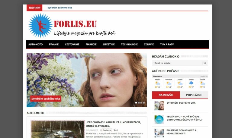 Publikace článku v slovenském lifestyle magazínu
