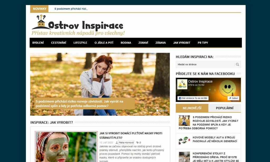 Publikace článku v magazínu Ostrov Inspirace