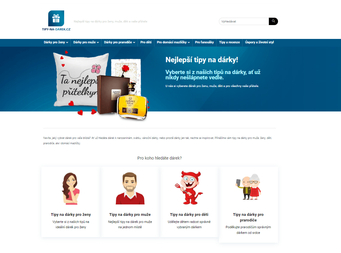 20742Reklamní kampaň na webu Tipy-na-dárek.cz